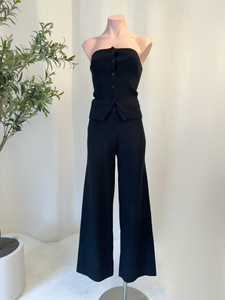 Set Negro Strapless Pants