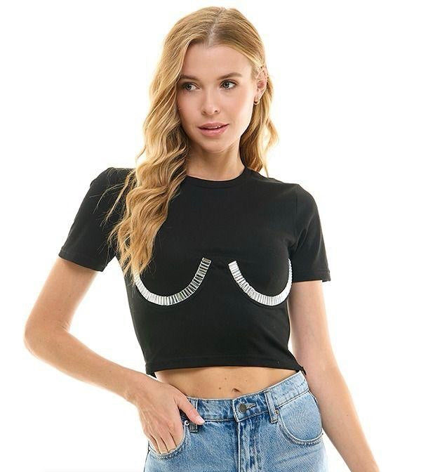 Tshirt Negra Plata
